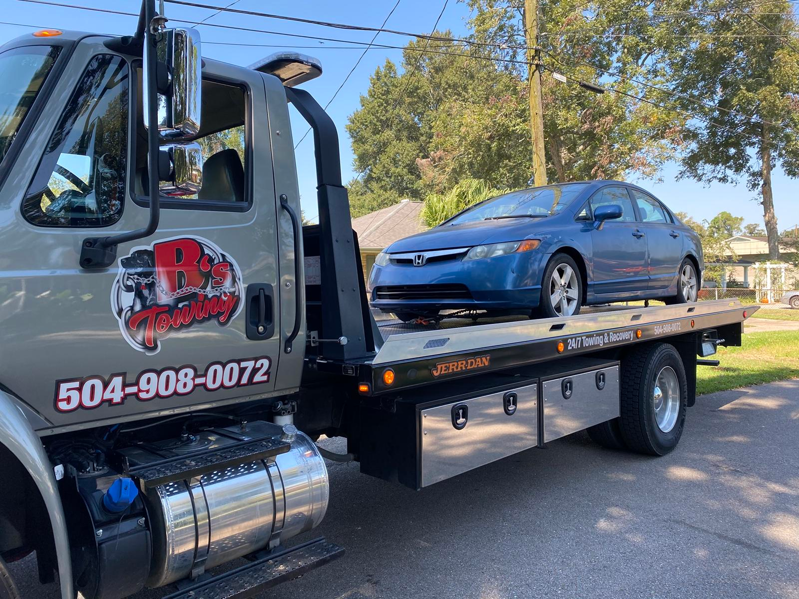 Local Light Heavy Duty Towing Tow Truck Wrecker Roadside Assistance Services Near Me in New Orleans Louisiana (LA) and surrounding areas including but not limited to the Westbank, Harvey, Gretna, Algiers, Marrero, Westwego, Belle Chasse, Chalmette, Luling, Destrehan, Kenner & Metairie.