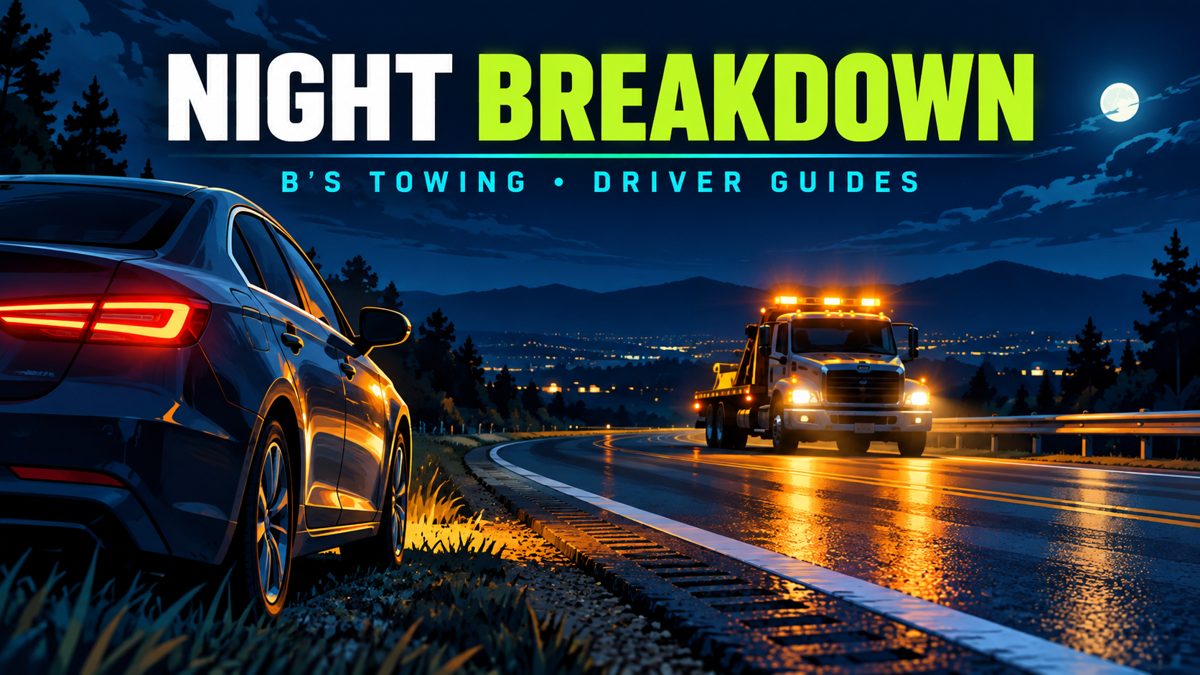 Illustration of a roadside vehicle at night in New Orleans