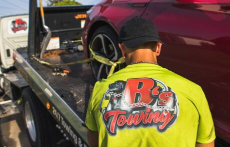 B's Towing vehicle loading securement